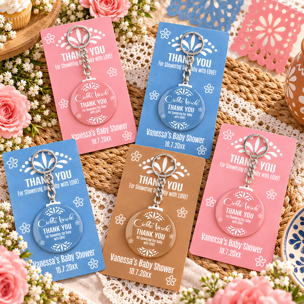 Cielito Lindo Keychain Favors | Personalized Baby Shower Keepsake