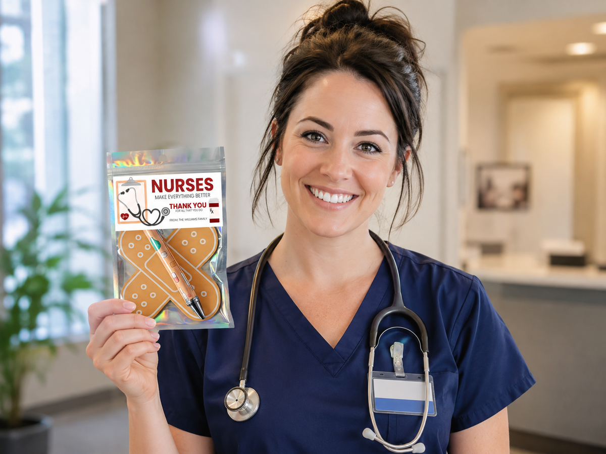 Nurse Notepad and Pen Set | Medical Office Appreciation Favor | Personalized Healthcare Gift