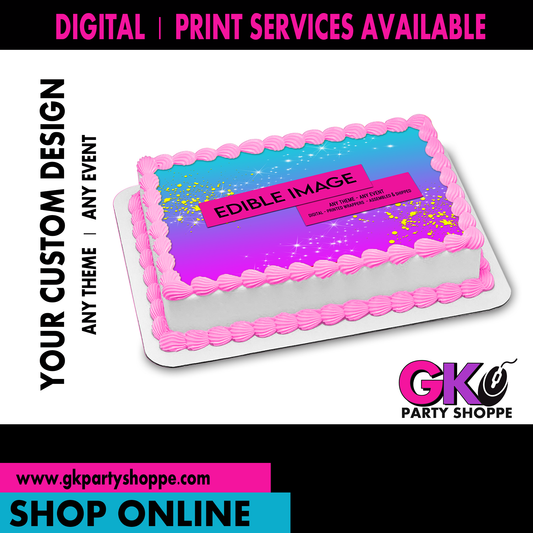 CUSTOM EDIBLE CAKE FROSTING SHEET