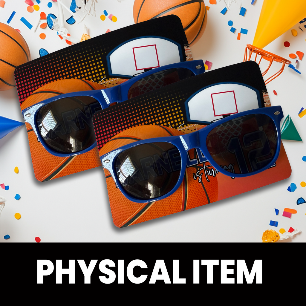 Basketball Theme | Party Favor Sunglasses | Sports Birthday Accessories | Printed & Assembled