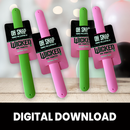 Wicked Inspired | Slap Bracelet Cards | Custom Party Favor | Birthday Party Favors