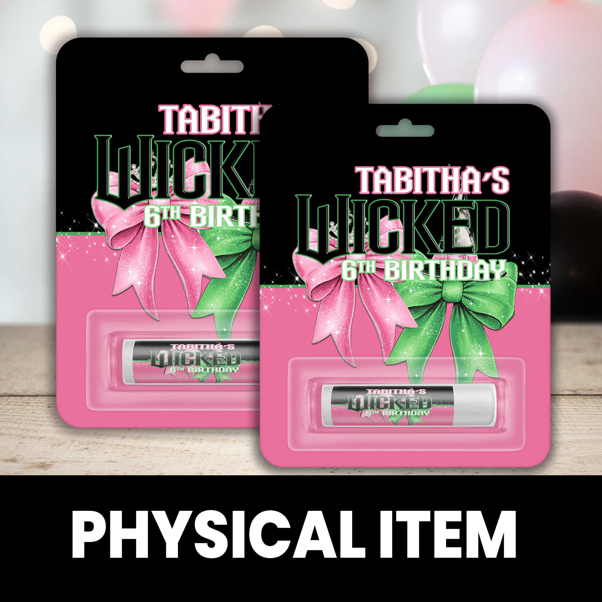 Wicked Inspired Lip Balm Favors | Personalized Lip Balm Party Favors | Birthday Favors