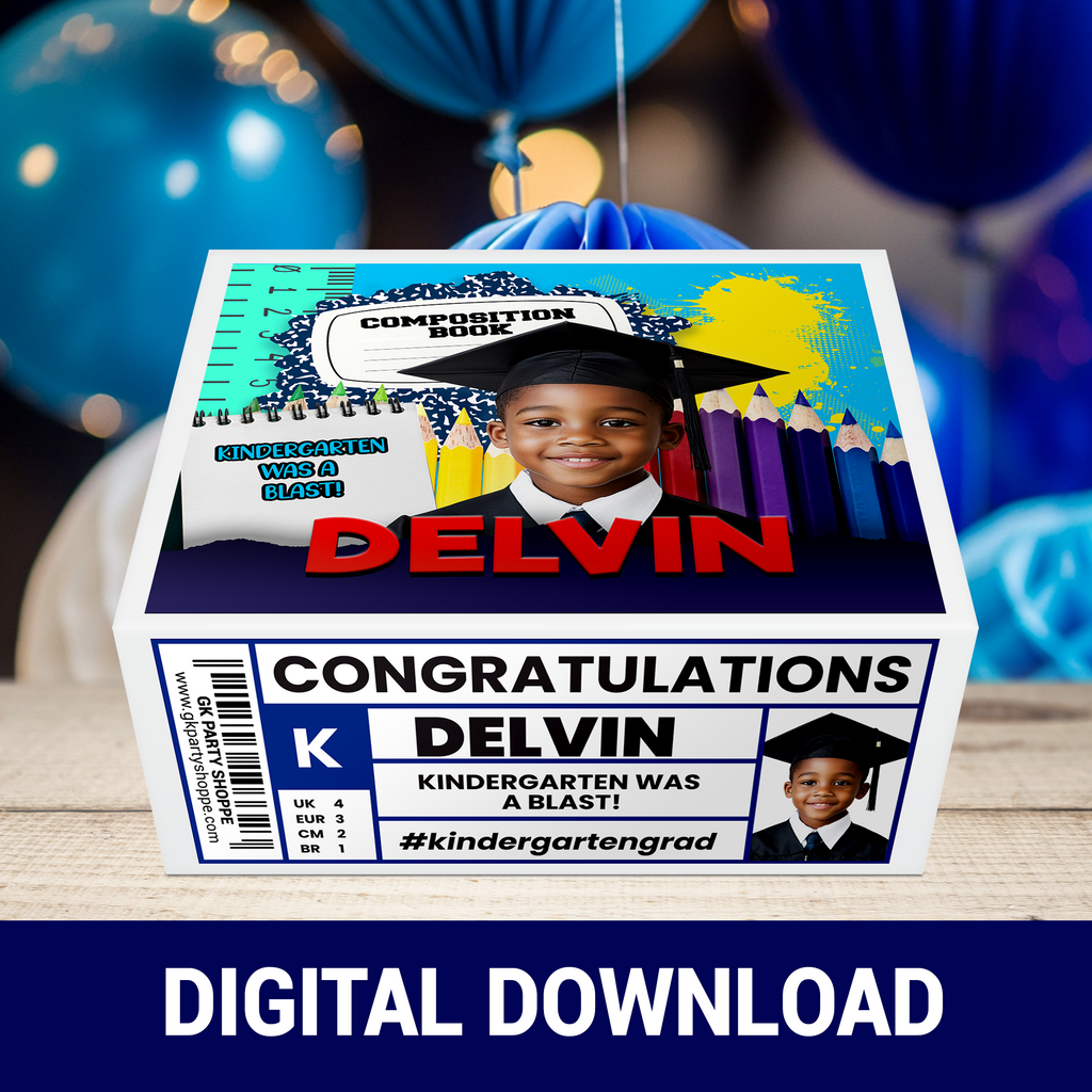 Hooray, I’m on My Way! | Kindergarten Graduation Shoe Box Label | Printable Party Favor