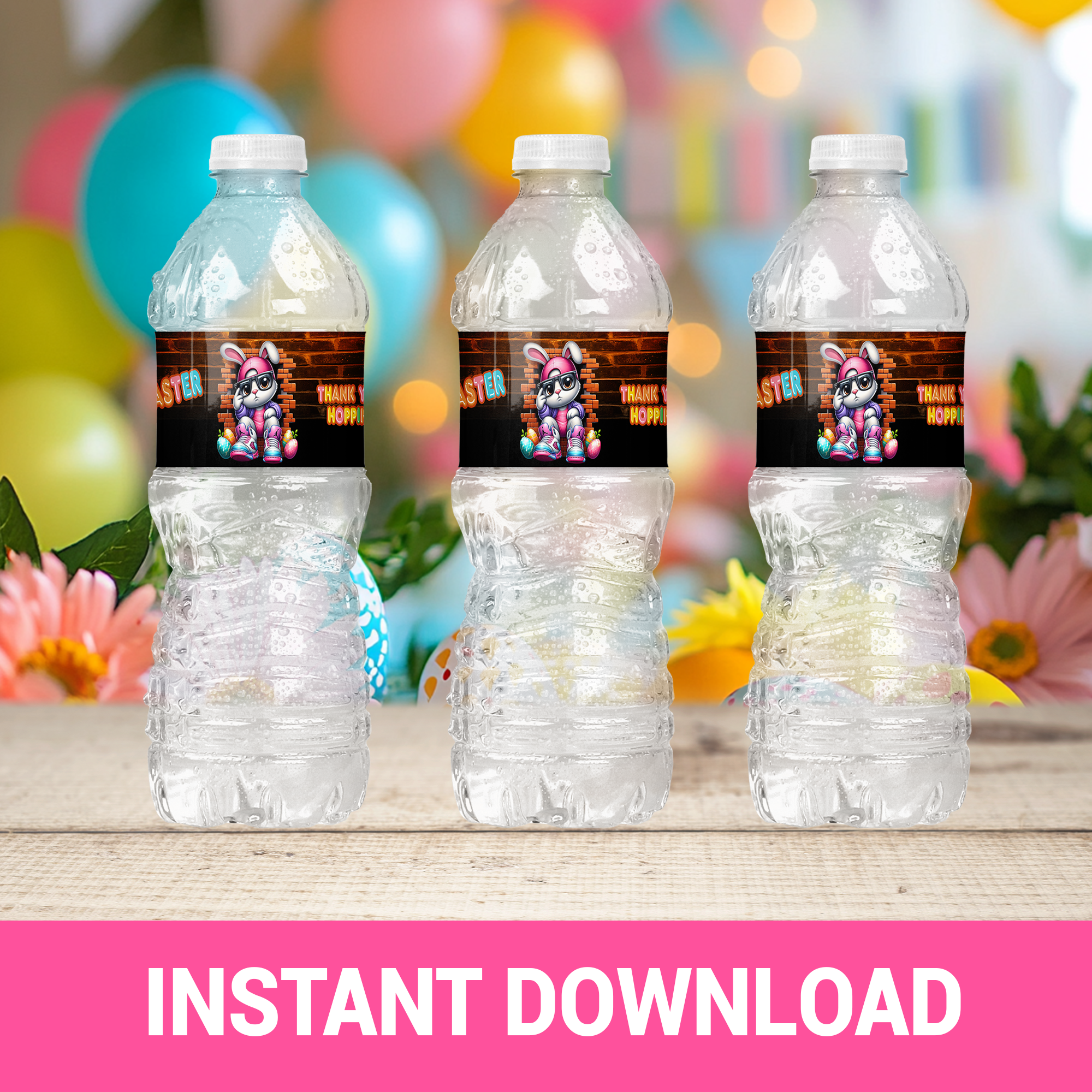 Easter Vibes Only! Hip Hop Bunny Printable Wrappers & Labels | Instant Download