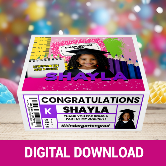 Hooray, I’m on My Way! | Kindergarten Graduation Shoe Box Label | Printable Party Favor