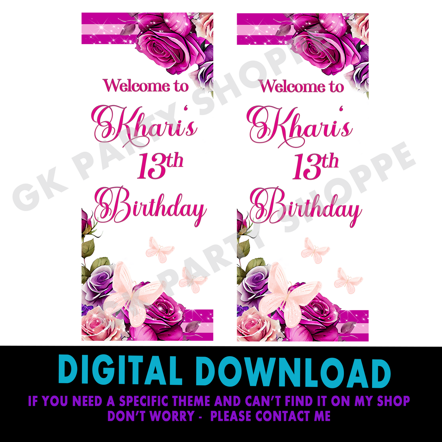 X-BANNER | 13TH BIRTHDAY | DIGITAL FILE ONLY