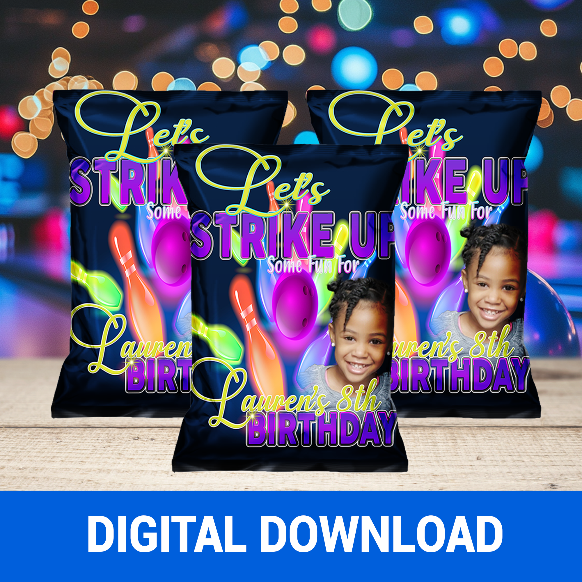 Strike Up the Fun! | Bowling Wrappers & Labels | Birthday Party Theme | Digital & Print Options