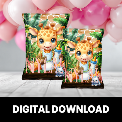 Safari Baby Shower | Chip Bag Wrapper | Jungle Theme | Digital or Print & Ship
