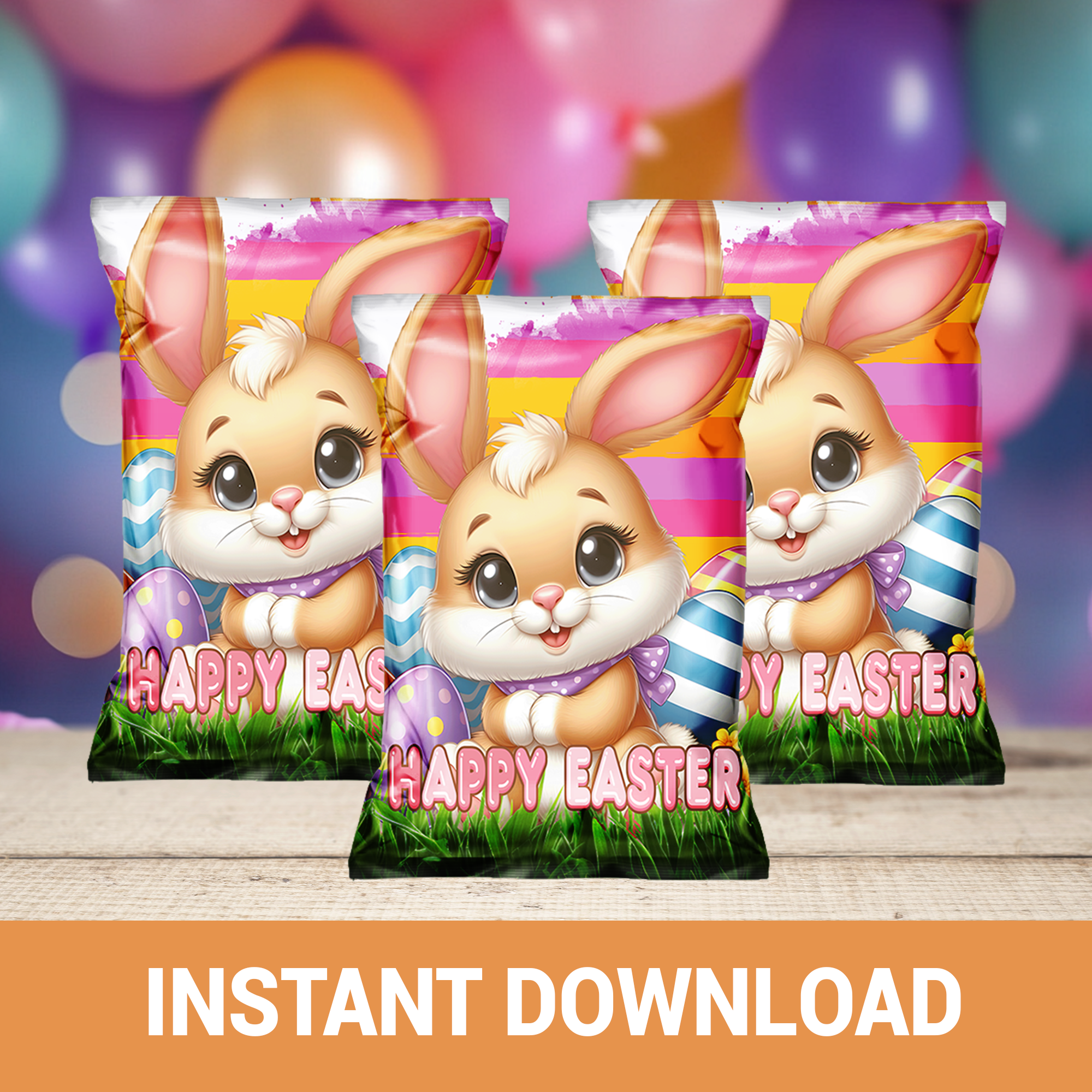 Egg-cellent Easter Bunny Printable Wrappers & Labels | Instant Download