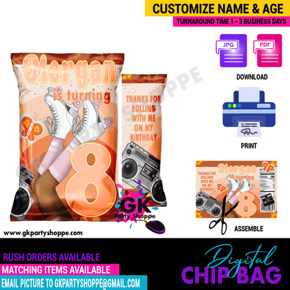 CHIP BAG | GROOVY ROLLER SKATE PARTY