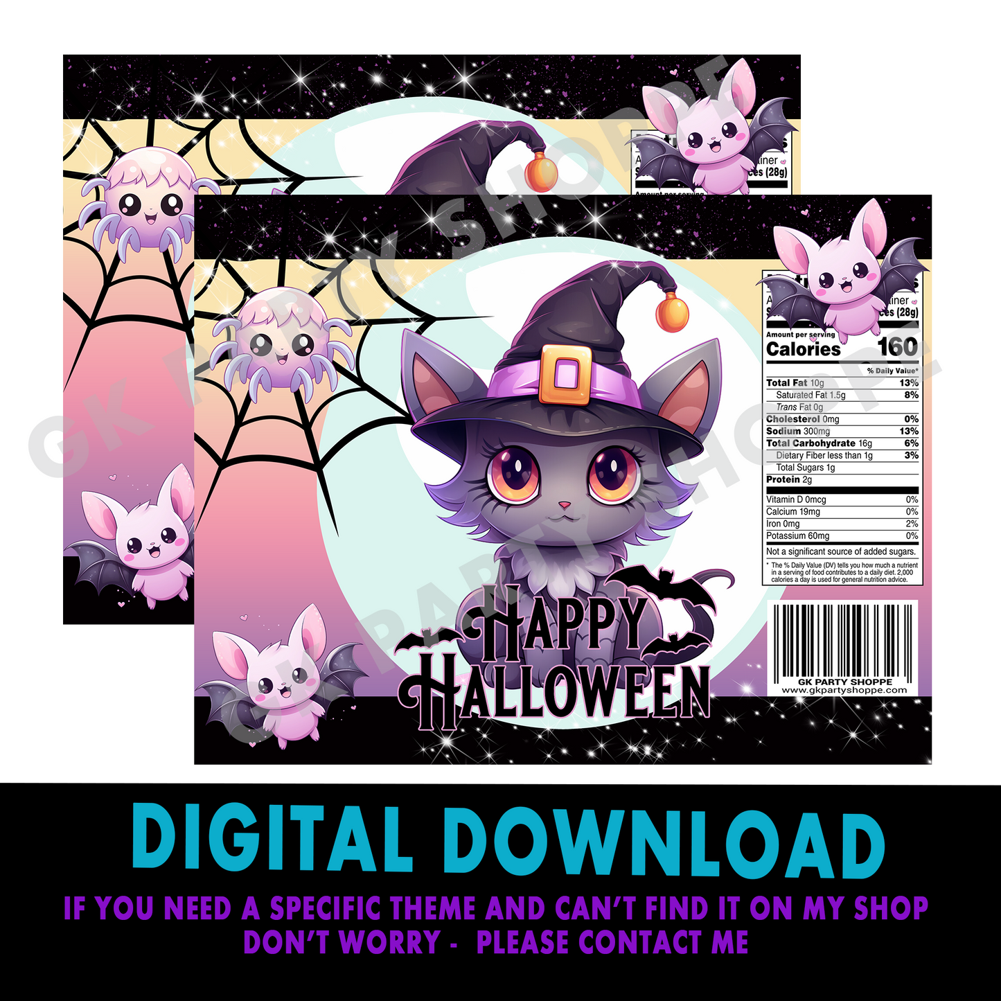 CHIP BAG | HALLOWEEN  | DIGITAL INSTANT DOWNLOAD