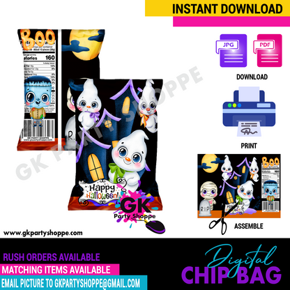 CHIP BAG | HALLOWEEN  | DIGITAL INSTANT DOWNLOAD