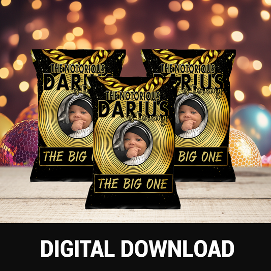 Notorious One Chip Bag Party Favors | 1st Birthday Party Favor | Fun Birthday Party Favor