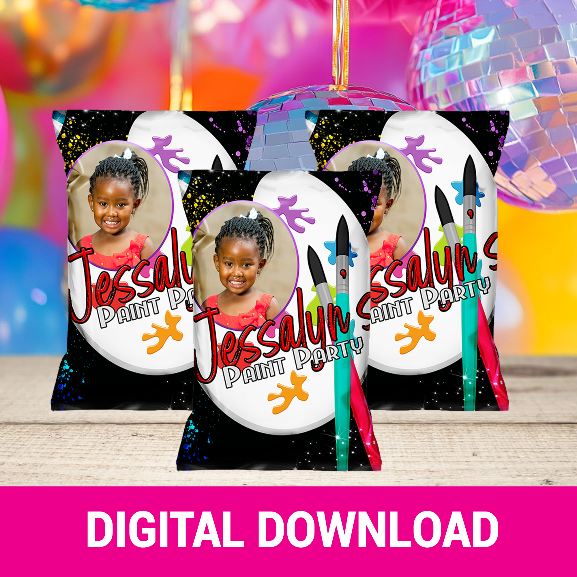 Party Like an Artist! Paint-Themed Party Favor Wrappers & Labels | Personalized Birthday Favor | Digital & Print Options