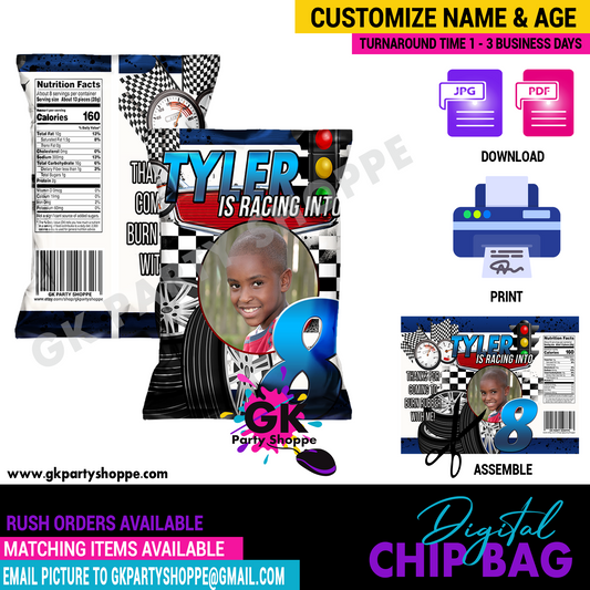 CHIP BAG | RACE CAR PARTY