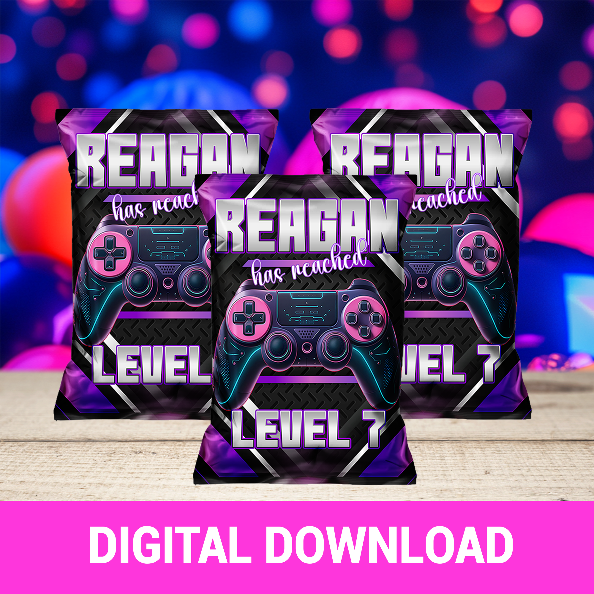 Game Over! Video Game Party Favor Wrappers & Labels | Fun Gamer Birthday Party Favor | Digital & Print Options