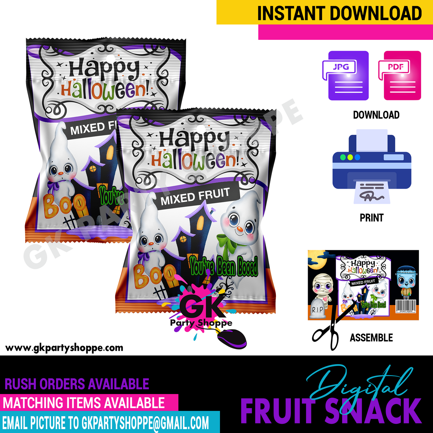 FRUIT SNACK | HALLOWEEN | INSTANT DOWNLOAD