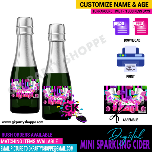 MINI SPARKLING CIDER | ROLLER SKATE PARTY