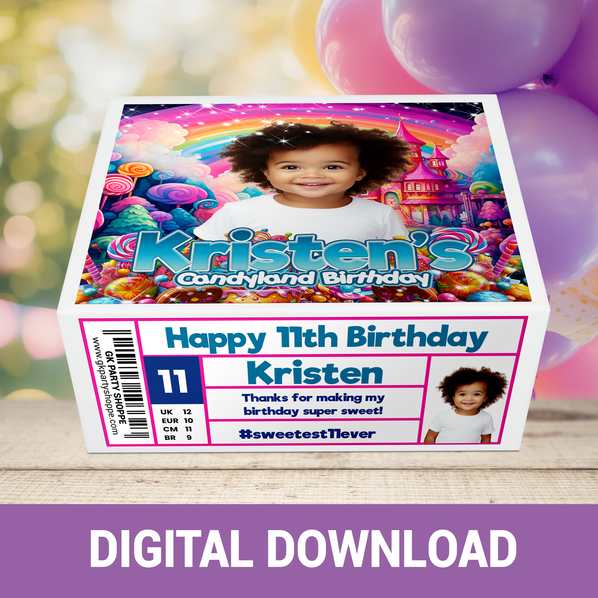 Candyland Magic! | Candyland Gift Bags, Gable Boxes & Shoe Box Party Favors | Personalized Candyland-Themed Favors | Digital & Print Options