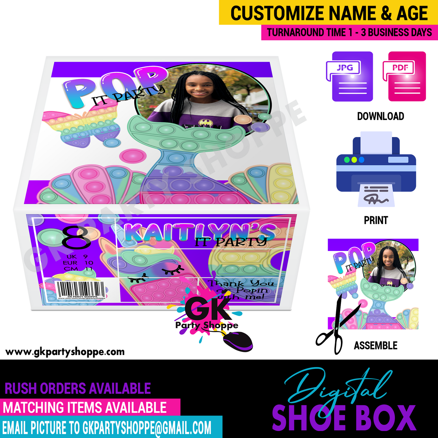 SHOE BOX | POP IT PARTY