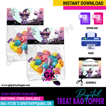 TREAT BAG TOPPER | HALLOWEEN  | DIGITAL INSTANT DOWNLOAD