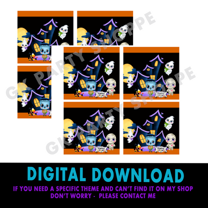 TREAT BAG TOPPER | HALLOWEEN  | DIGITAL INSTANT DOWNLOAD