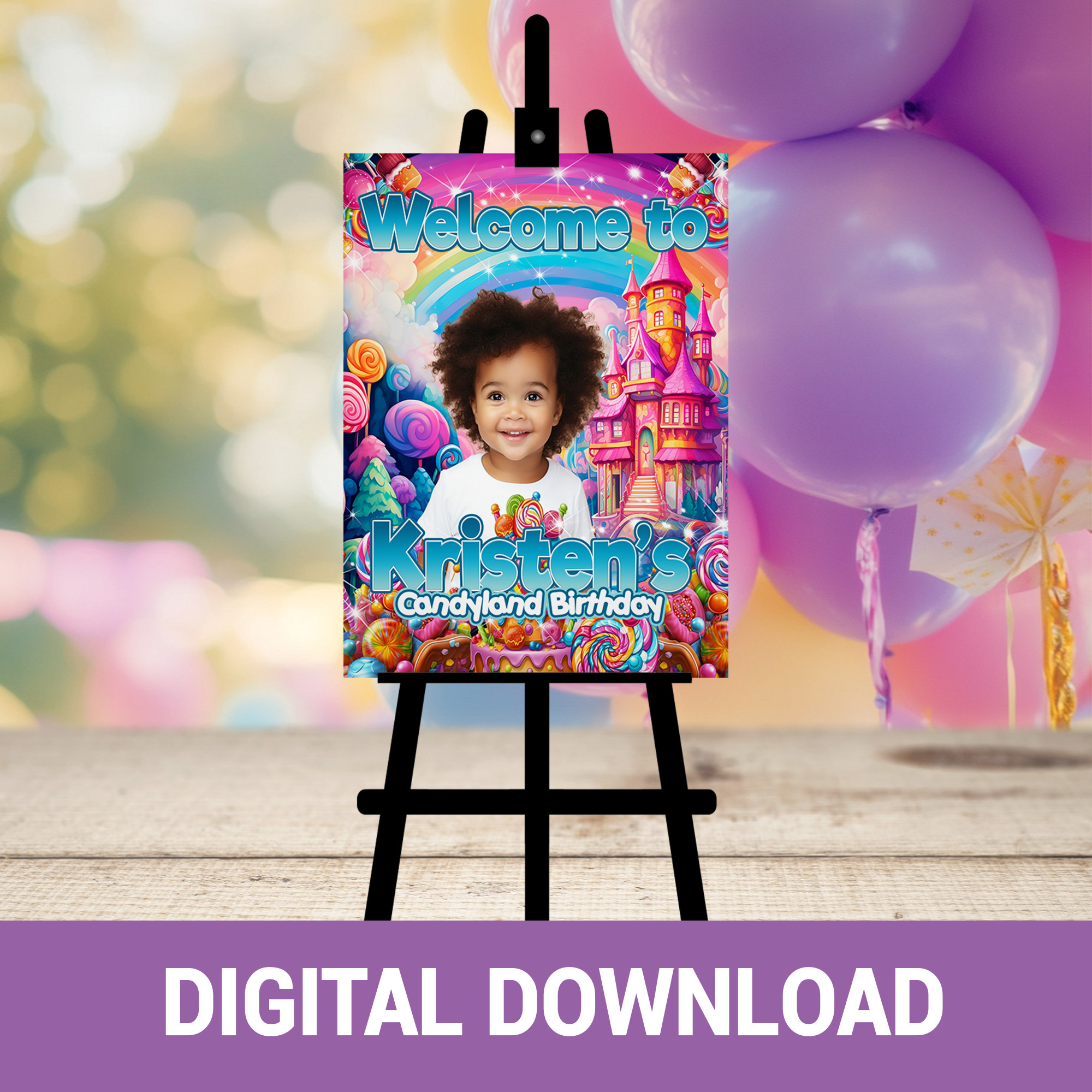 Candyland Magic! | Candyland Personalized Welcome Sign | Fun Birthday Theme | Digital Only