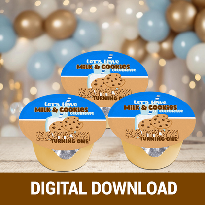 A Cookie-licious Party! Milk & Cookies Party Favor Wrappers & Labels | First Birthday Party Favor | Digital & Print Options