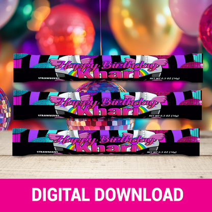 Roll Into Fun! Skate Party Favor Wrappers & Labels | Fun & Trendy Tween and Teen Birthday Party Favors | Digital & Print Options