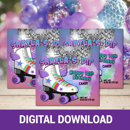 Skate Vibes Only! Skate Party Favor Wrappers & Labels | Fun & Trendy Tween and Teen Birthday Party Favors | Digital & Print Options