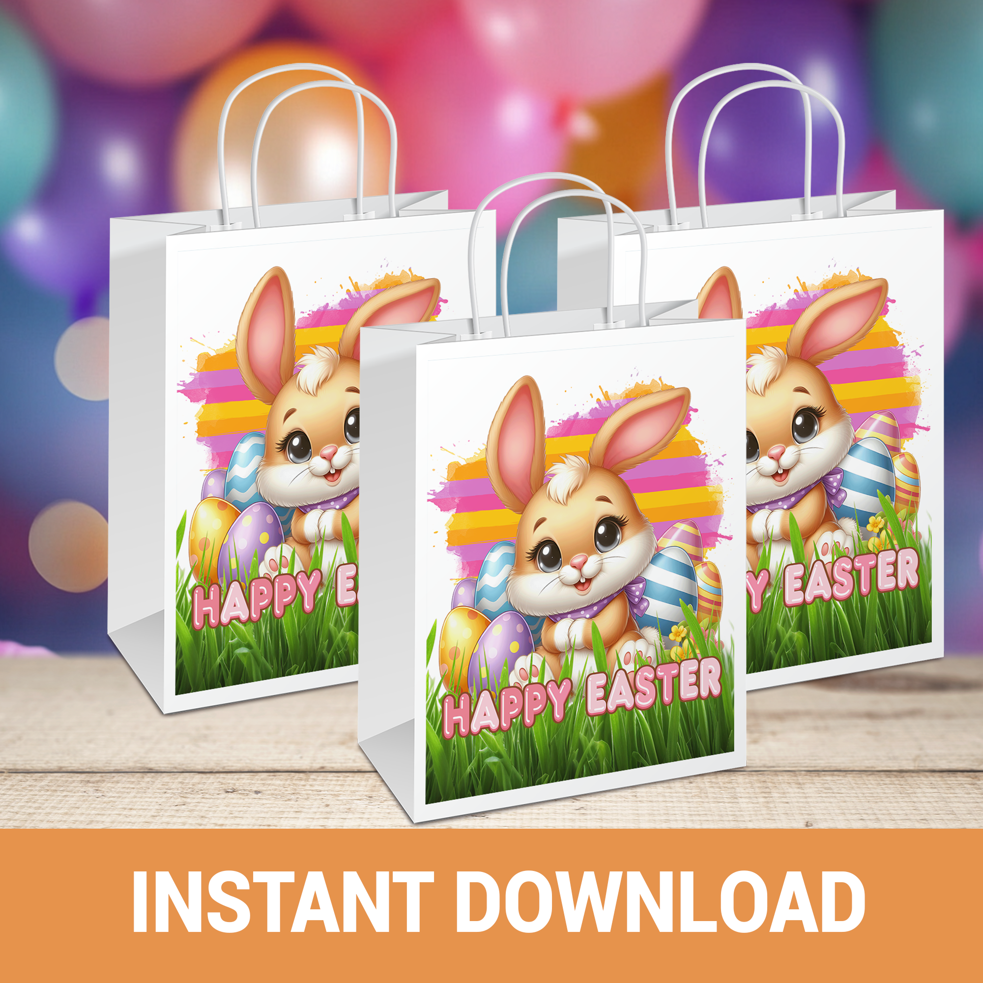 Egg-cellent Easter Bunny Printable Wrappers & Labels | Instant Download