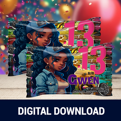 13 and Thriving! Party Favor Wrappers & Labels | Thirteen & Fabulous Birthday Party Favors | DIY Printable File | Digital & Print Options
