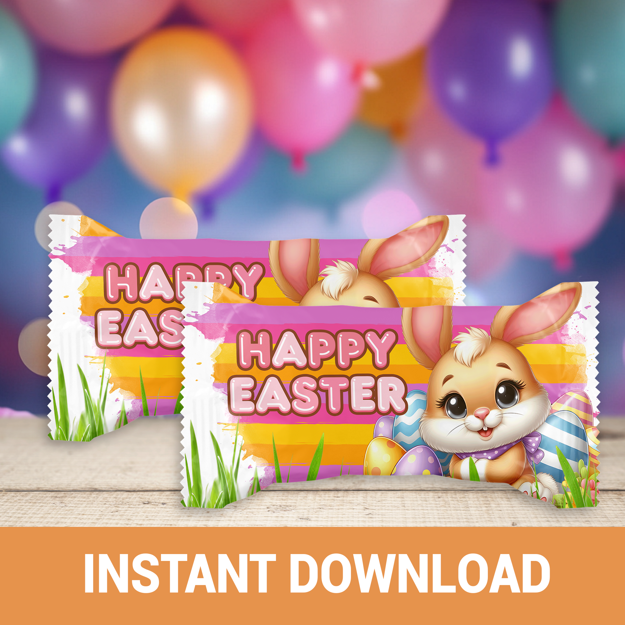 Egg-cellent Easter Bunny Printable Wrappers & Labels | Instant Download