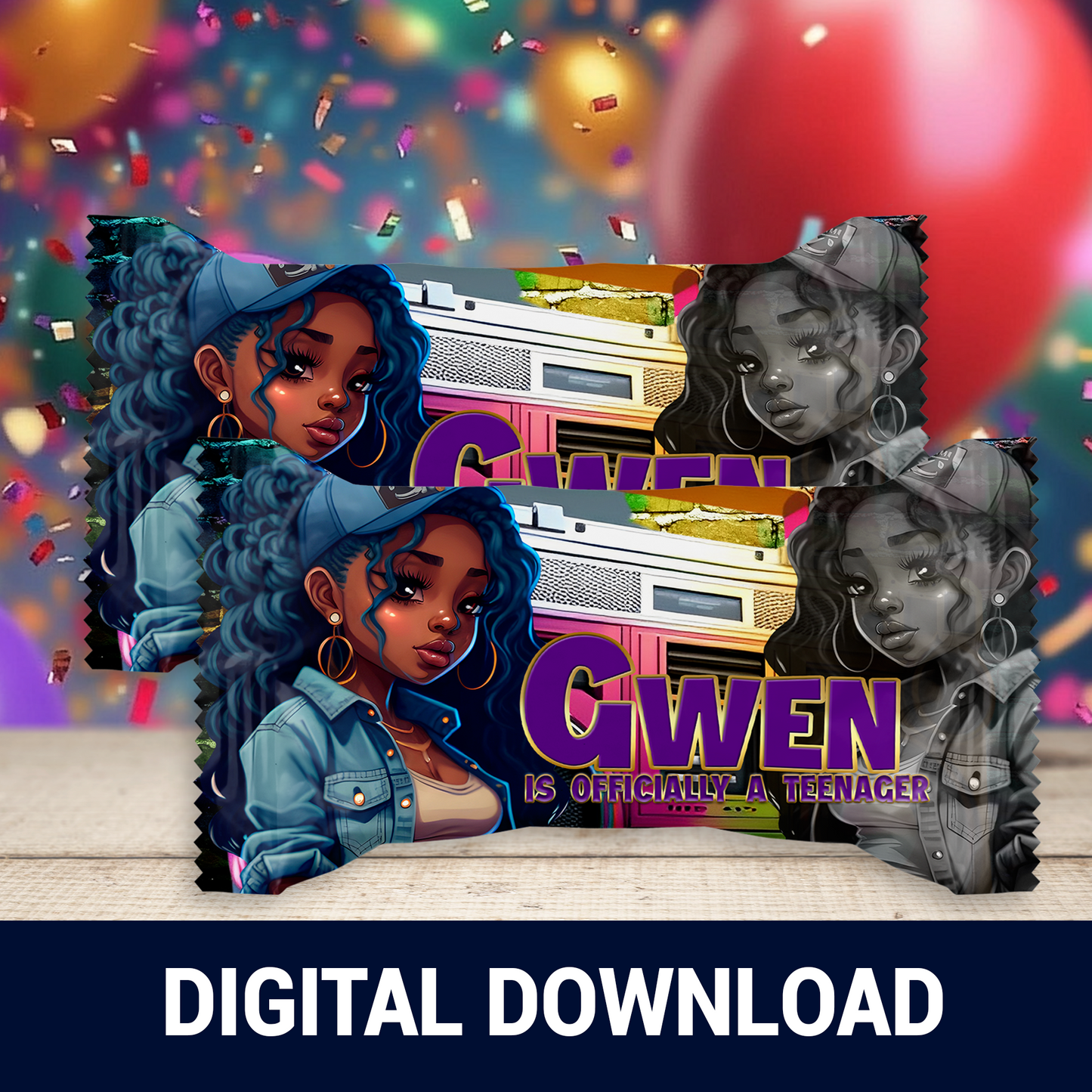 13 and Thriving! Party Favor Wrappers & Labels | Thirteen & Fabulous Birthday Party Favors | DIY Printable File | Digital & Print Options