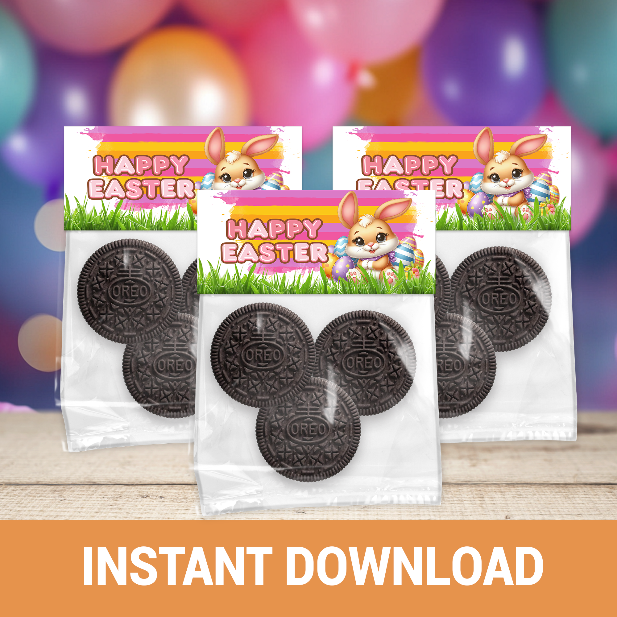 Egg-cellent Easter Bunny Printable Wrappers & Labels | Instant Download