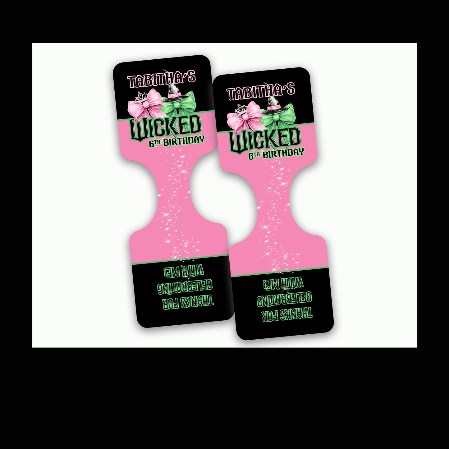 Wicked Inspired | Scrunchie & Bracelet Set | Teen Birthday Party Favors | Personalized Birthday Party Favors