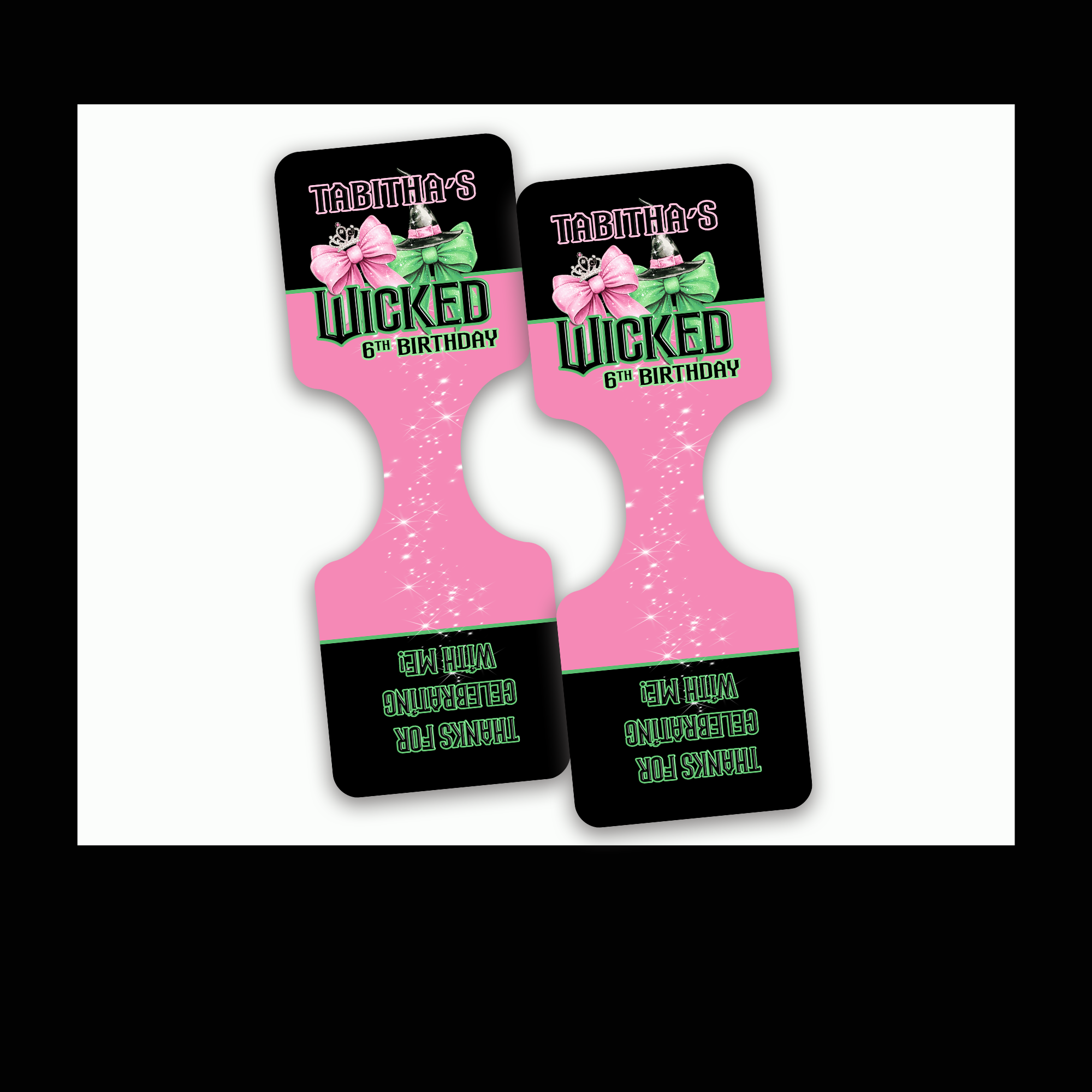 Wicked Inspired Scrunchie & Bracelet Set | Teen Birthday Party Favors | Personalized Birthday Party Favors