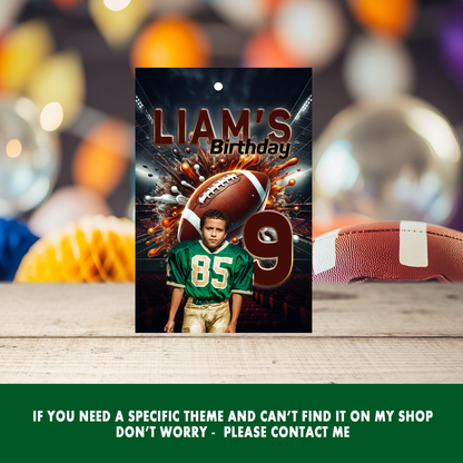 Kickoff the Fun! | Juice Pouch Label | Football Birthday Theme | Digital & Print Options