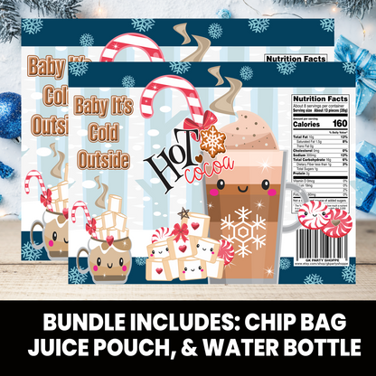 Christmas Bundle | Christmas Chip Bag, Juice Pouch, and Water Bottle Wrapper | INSTANT DOWNLOAD