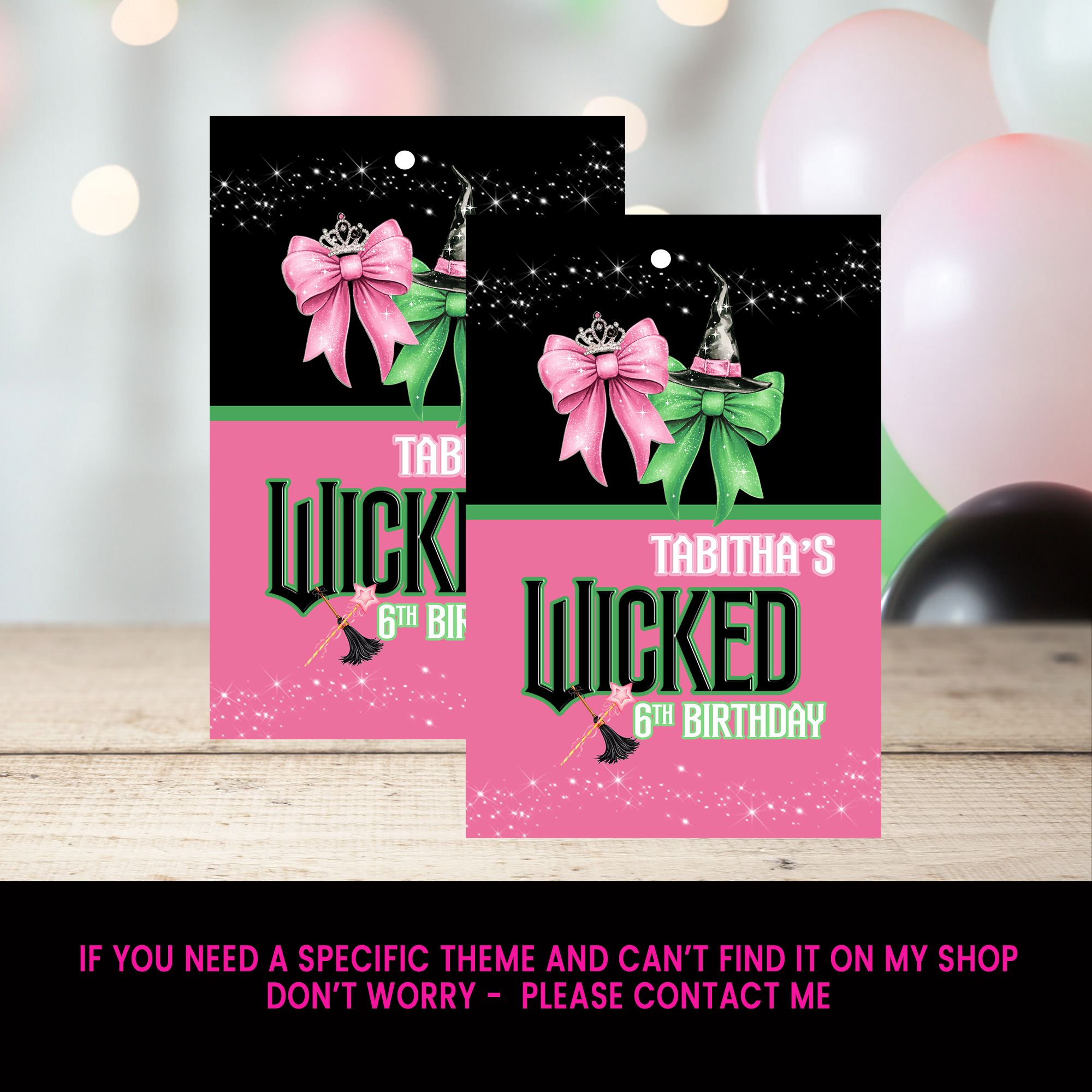 Wicked Inspired | Juice Pouch Label | Custom Party Favor | Birthday Party Favor
