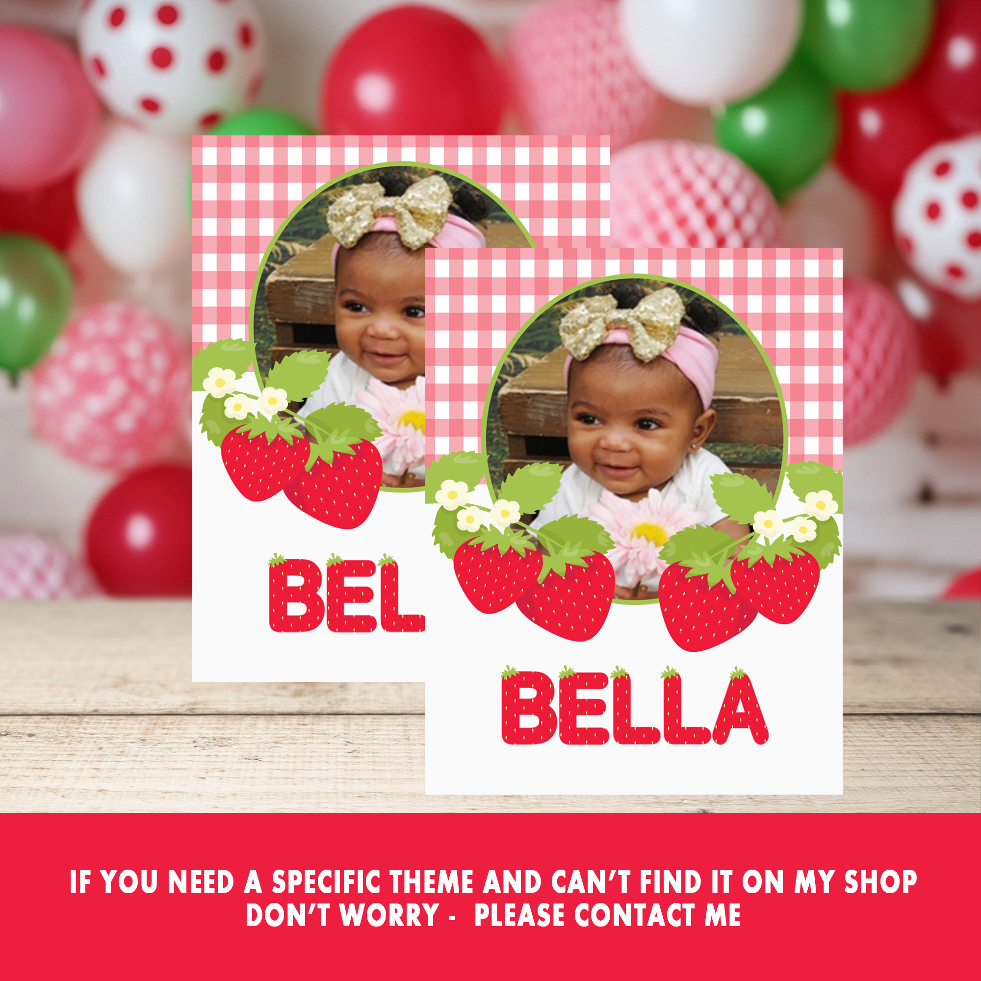 Berry Sweet One | Applesauce Pouch Label Party Favor | First Birthday Strawberry Theme | Digital + Print Option