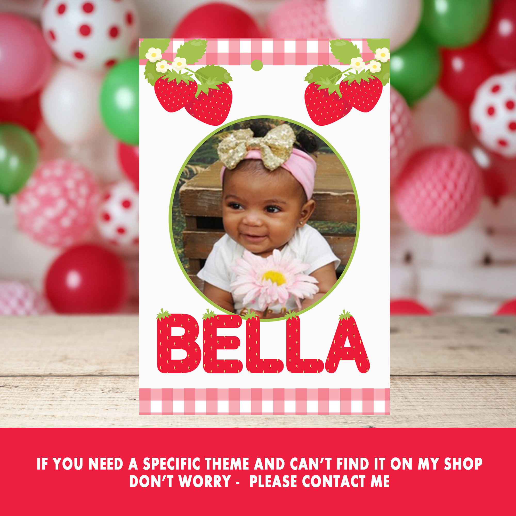 Berry Sweet One | Juice Pouch Label Party Favor | First Birthday Strawberry Theme | Digital + Print Option