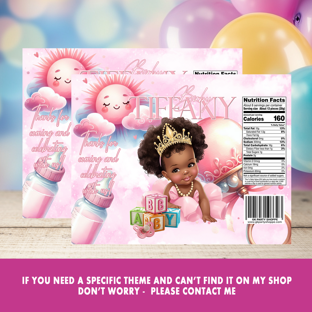 Oh Baby! | Chip Bag Wrapper | Baby Shower Theme | Digital or Print & Ship