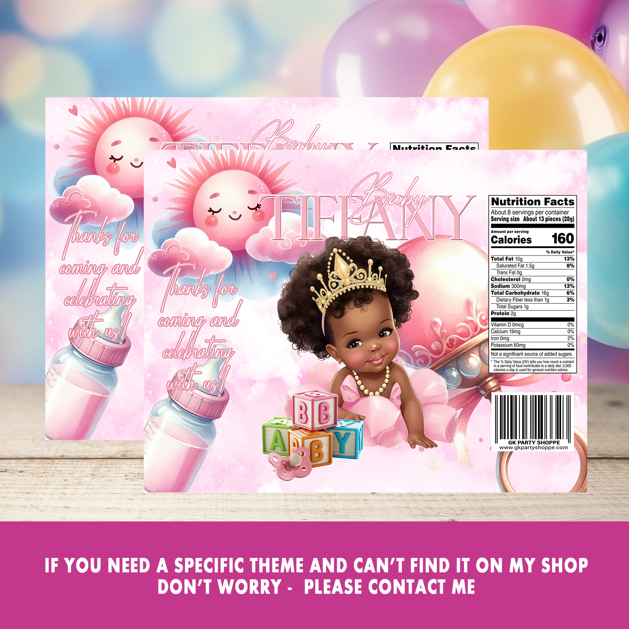 Oh Baby! | Chip Bag Wrapper | Baby Shower Theme | Digital or Print & Ship
