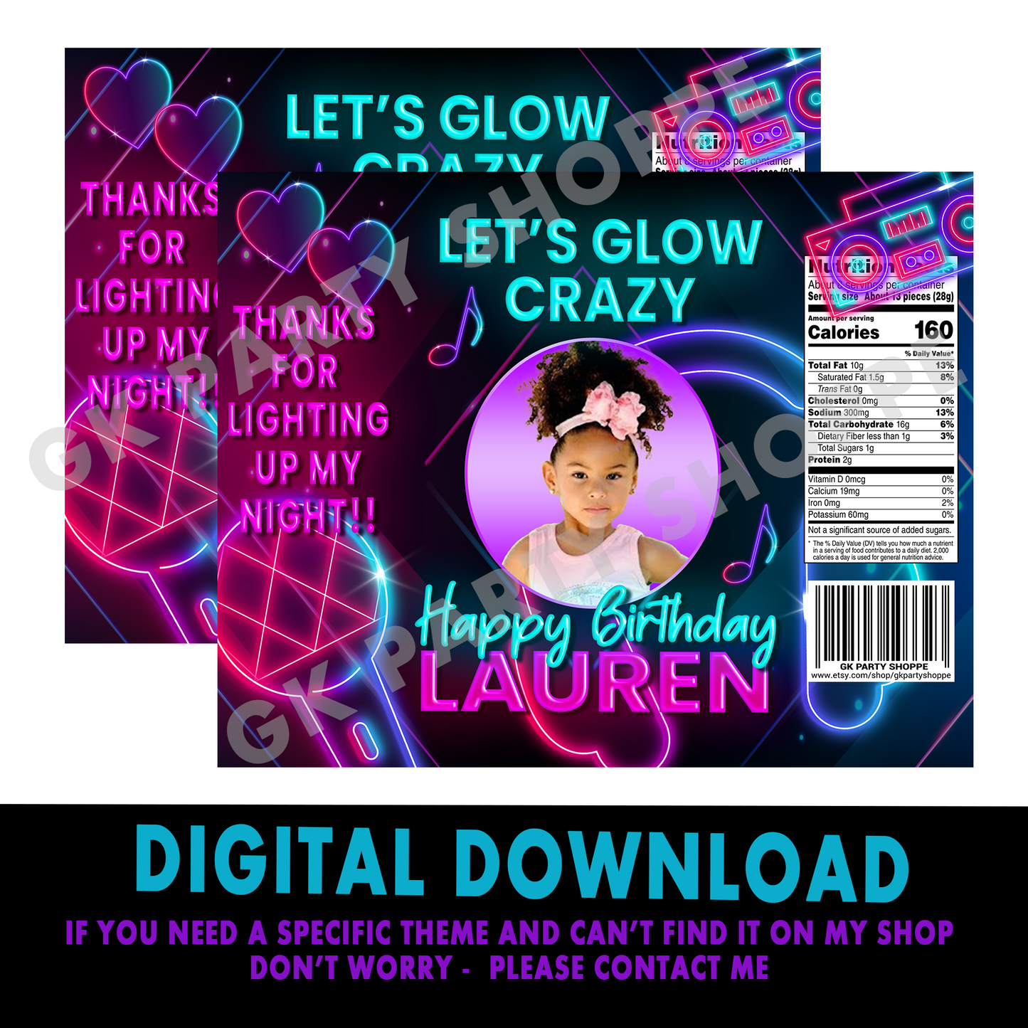 CHIP BAG | GLOW IN THE DARK PARTY