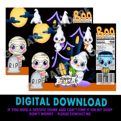 CHIP BAG | HALLOWEEN  | DIGITAL INSTANT DOWNLOAD