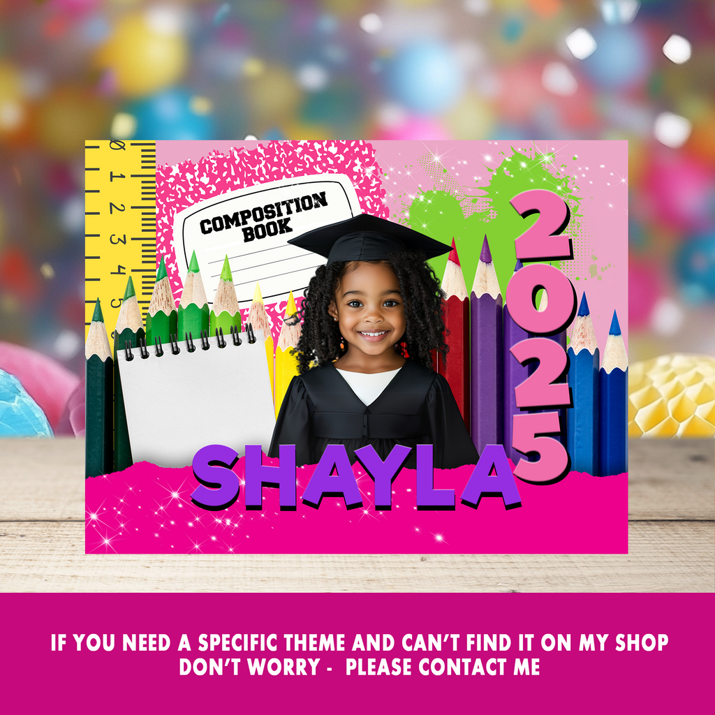 Hooray, I’m on My Way! | Kindergarten Graduation Edible Cake Topper | Half & Quarter Sheet Sizes