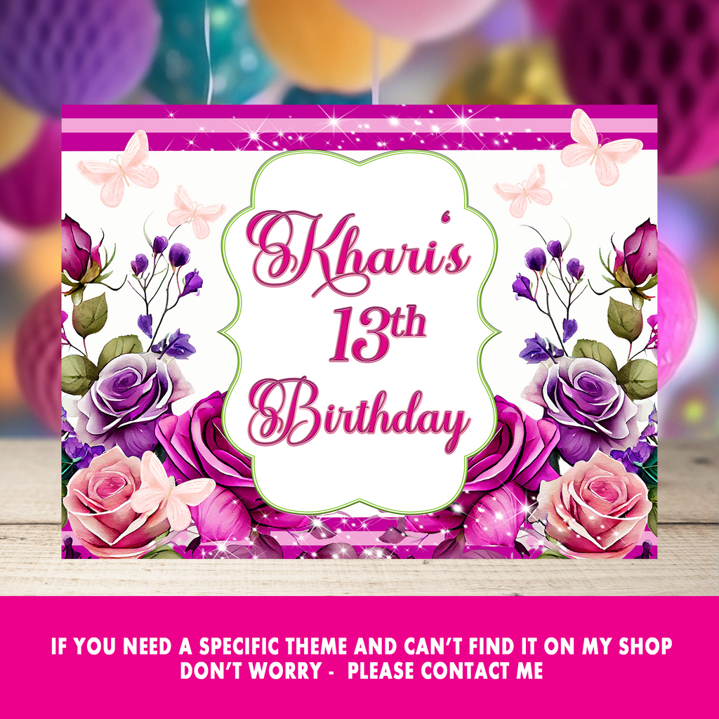 Spring Time Cake Frosting Sheet | Lovely & Elegant Birthday Party Favor | DIY Digitals