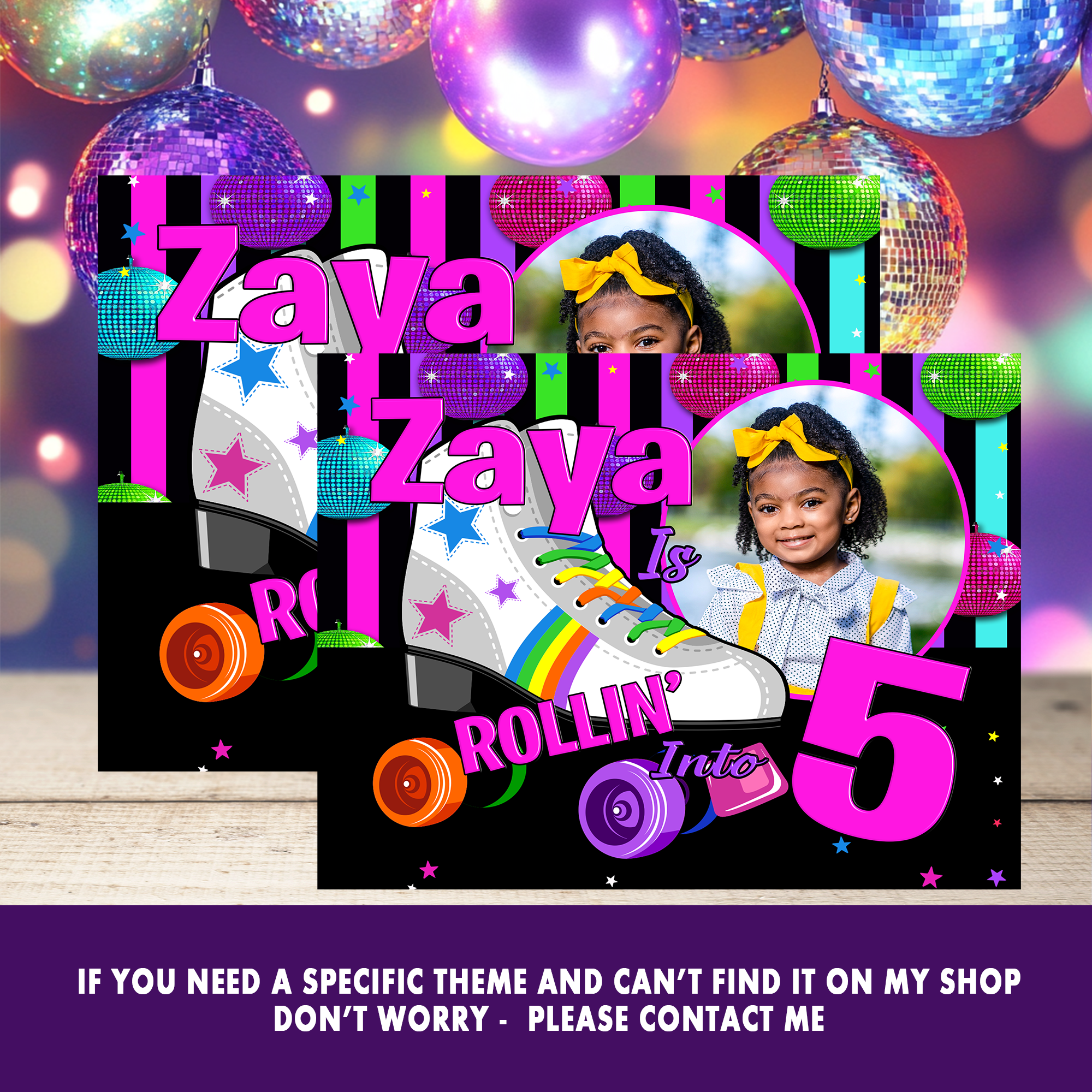 Roll Into Fun! Skate Party Cake Frosting Sheet | Fun & Trendy Tween and Teen Birthday Party Favors | Digital & Print Options | Half and Quarter Sheet Cakes