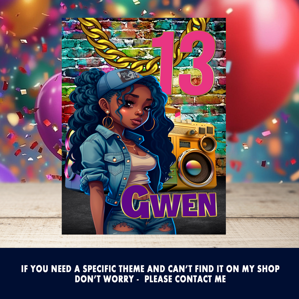 13th Birthday | Gift Bag Label Party Favor | Tween Birthday Party | Digital + Print Option